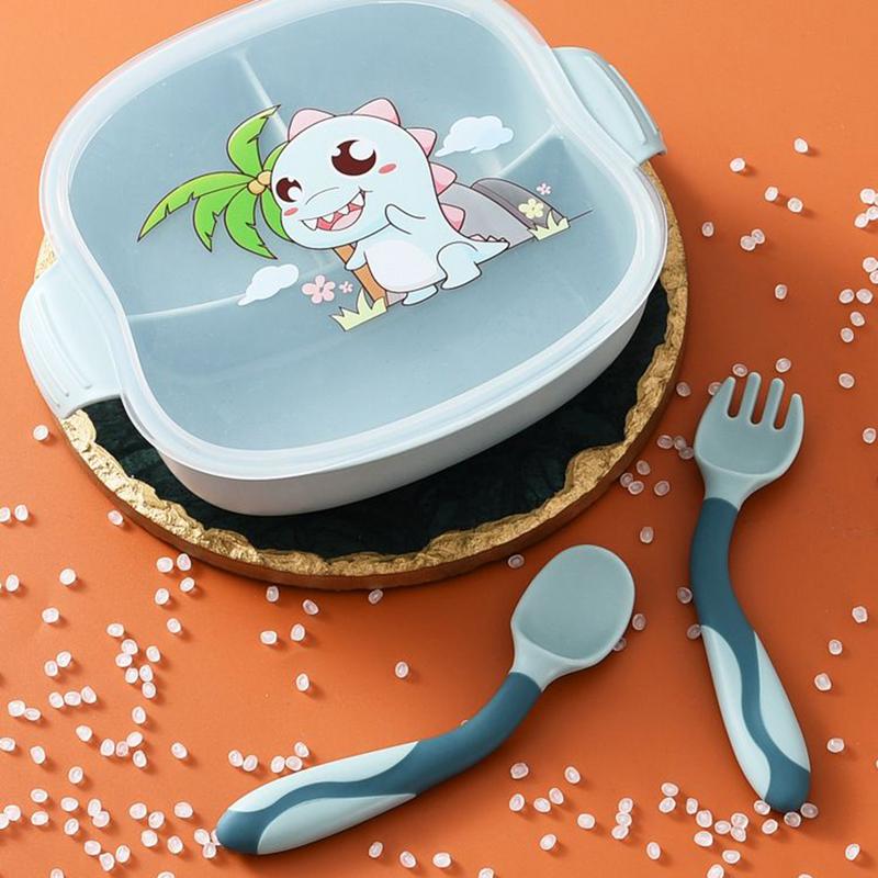 Baby Food Weaning - Baby Gabel Und Löffel Silikon Fütterung