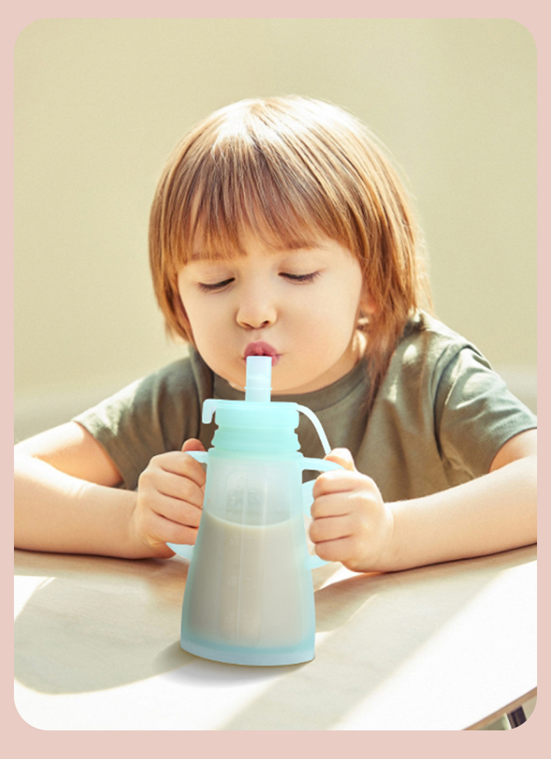 Baby Food Options - Neue Wiederverwendbare Silikon-Muttermilch-Aufbewahrungsbeutel Auslaufsicher Saugfähig BPA-frei