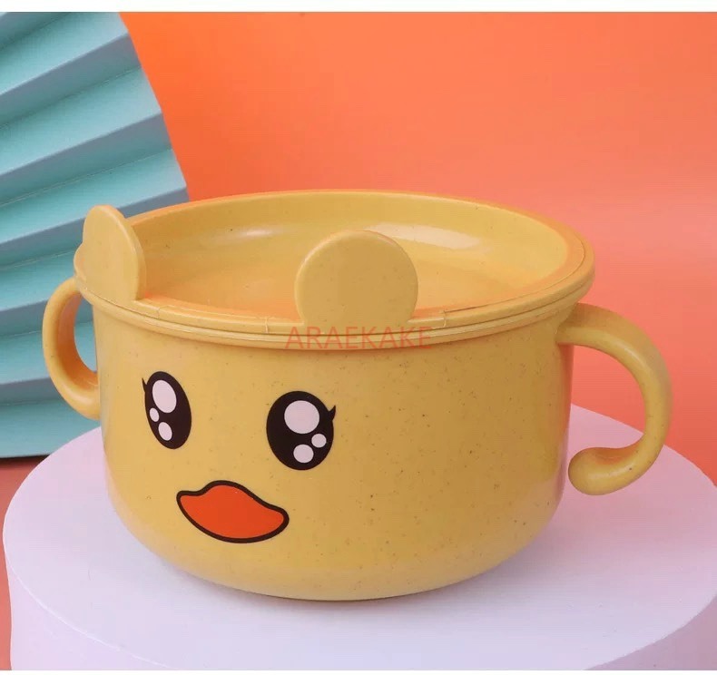 Baby Food Bowl - Geschenk für Kinder, Weizenstroh, Cartoon-Kinderschale mit