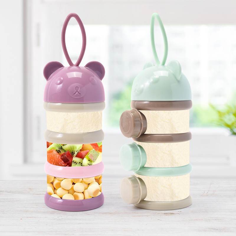 Baby Food Options - 3/4-lagiger Behälter für Bären-Babymilchpulver, tragbar, unabhängige