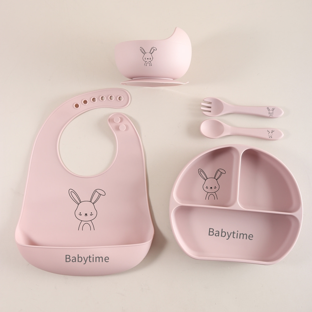 5-teiliges Häschen-Baby-Utensi – Baby Food Weaning Bewertung und Preis