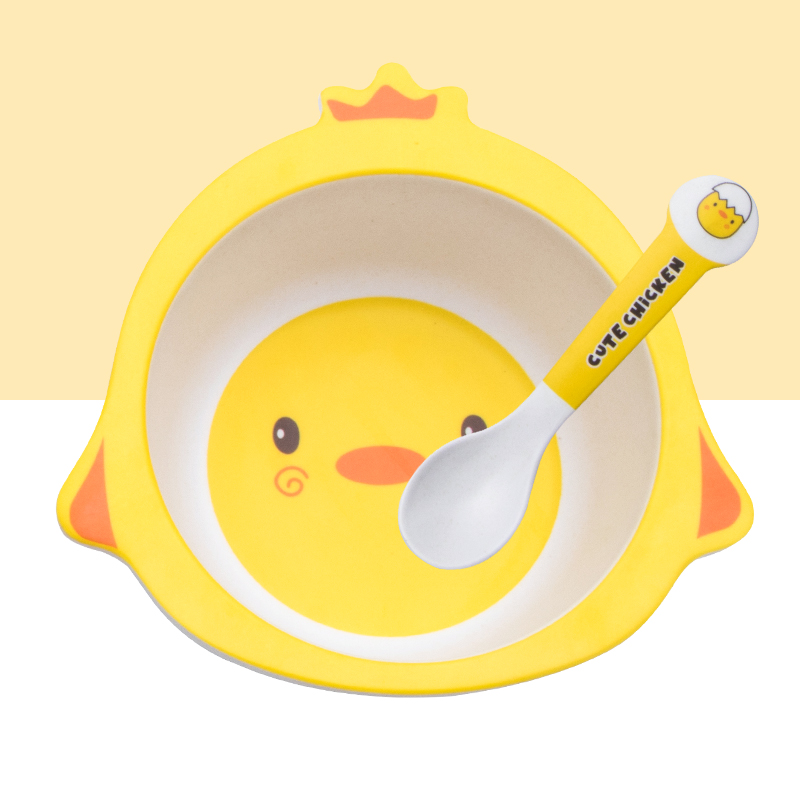 Niedliches Cartoon-Huhn-Geschi – Baby Food Bowl Bewertung und Preis